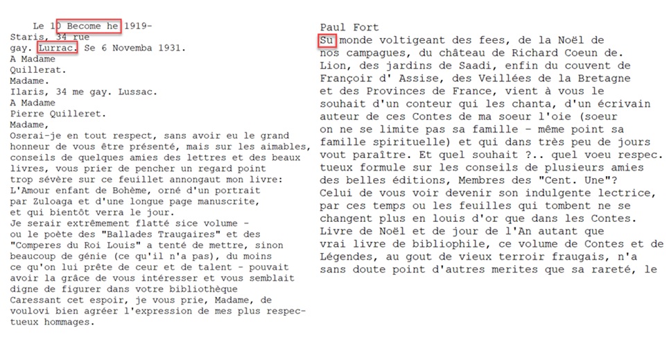 Handwriting Recognition - French Text Sample with Microsoft Azure Vision