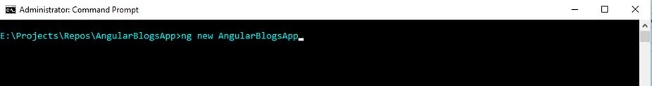 Angular CLI creating a new project