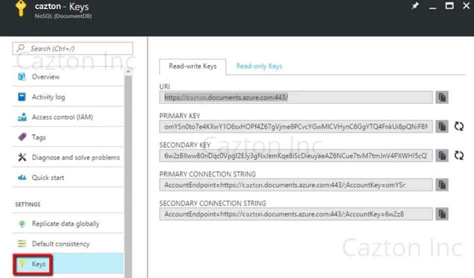 Cosmos DB Keys