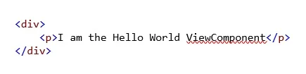 The HelloWorld ViewComponent View