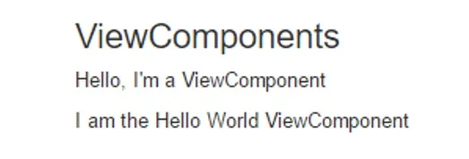 ViewComponent Rendered View