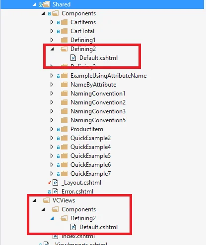 View Components Folder Structure