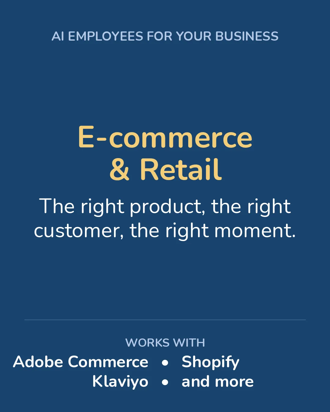 AI Employees for E-commerce and Retail