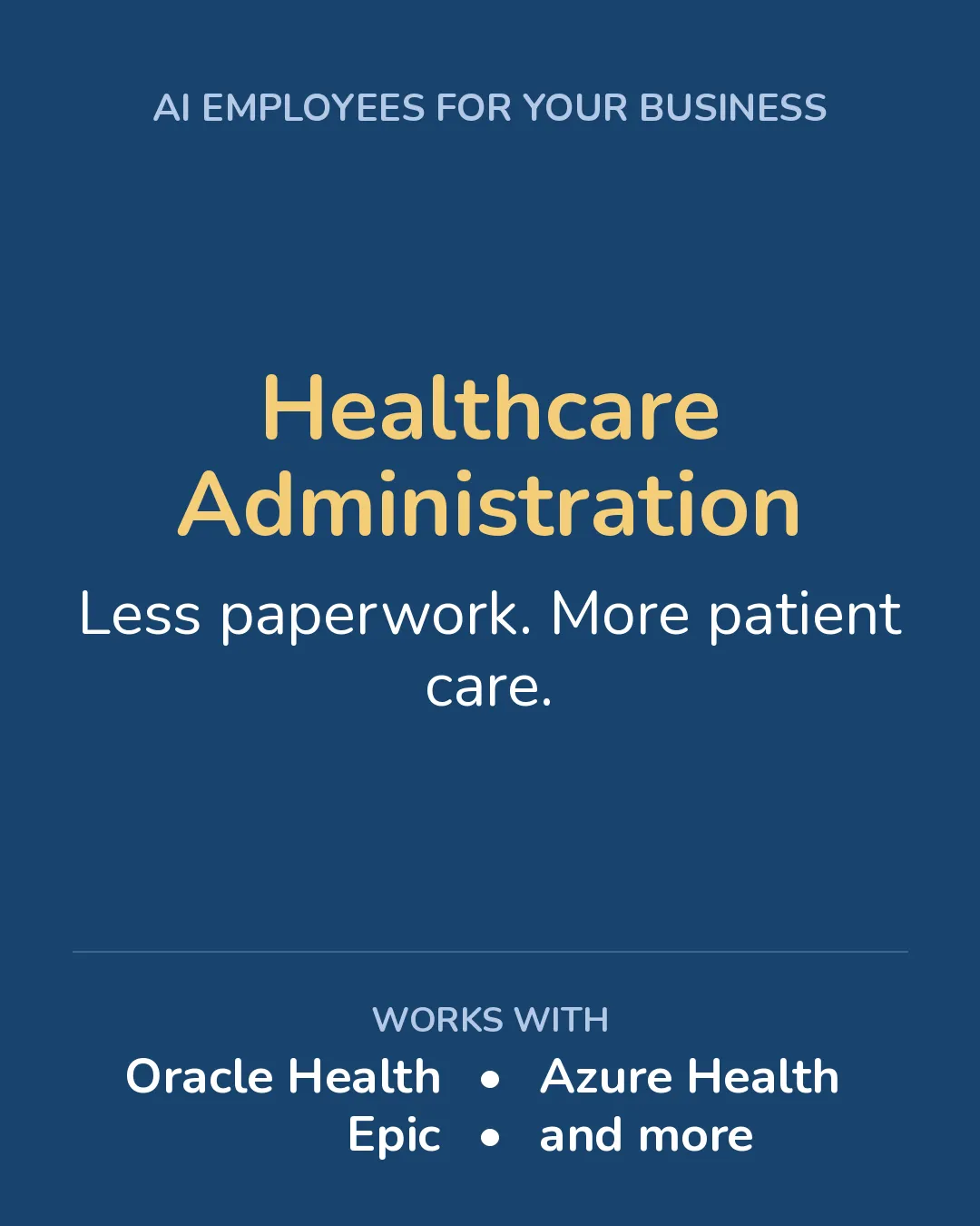 AI Employees for Healthcare Administration