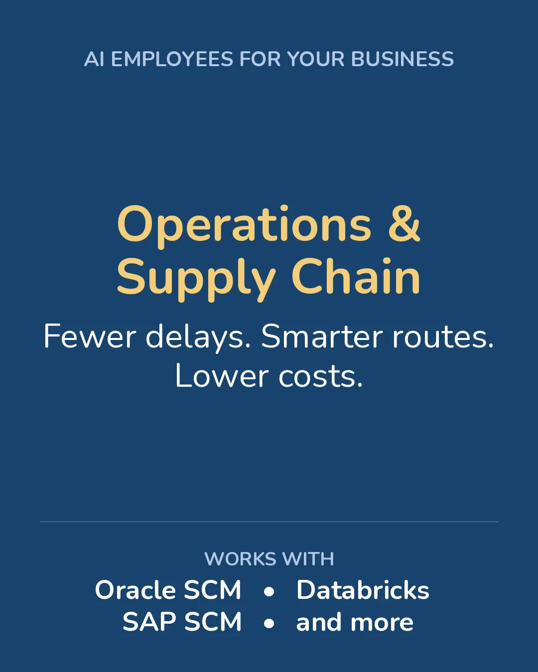 AI Employees for Operations, Supply Chain and Logistics