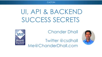 UI, API & Server Side Success Secrets