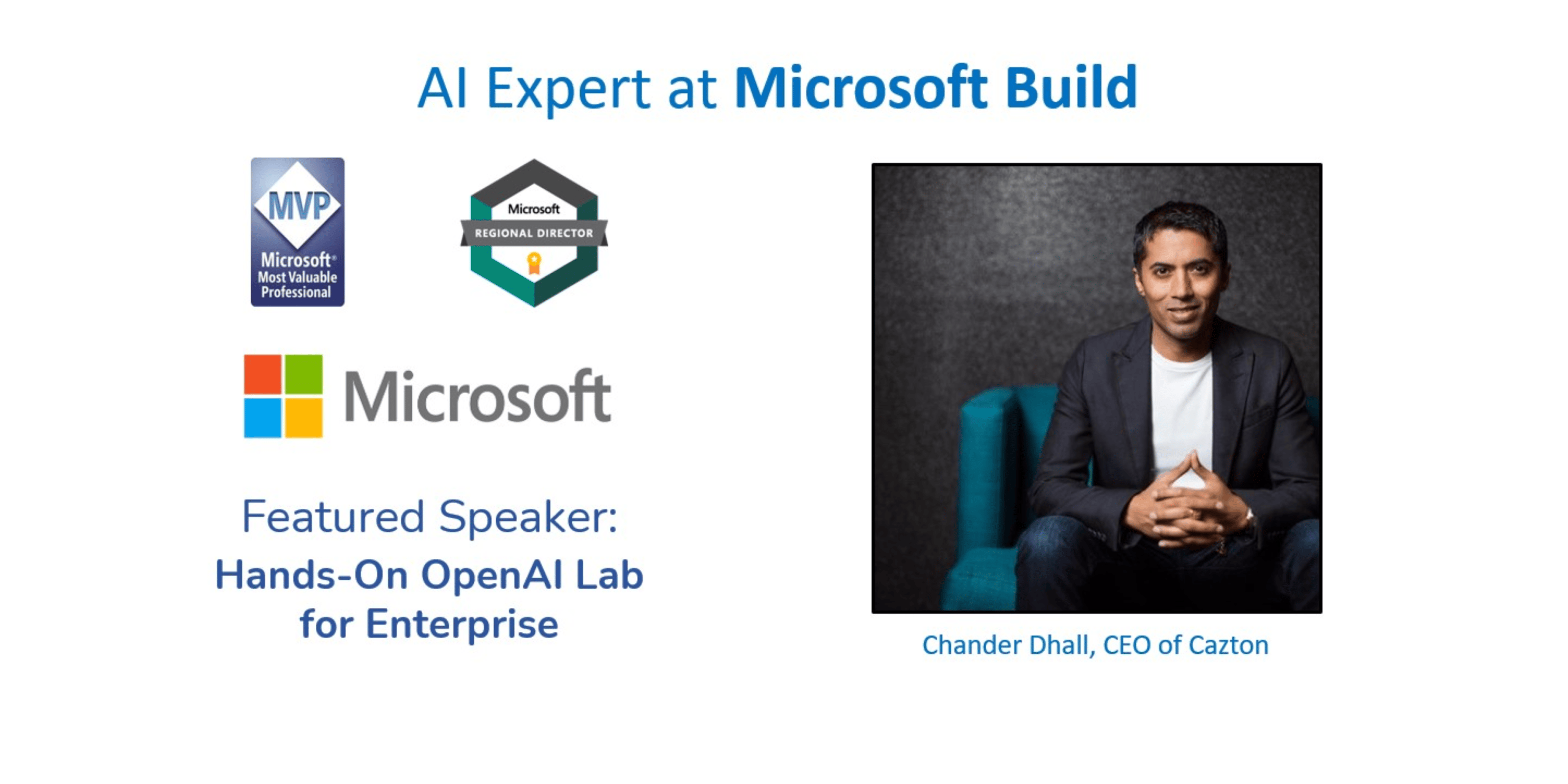 Cazton CEO Taught OpenAI Lab at Microsoft Build